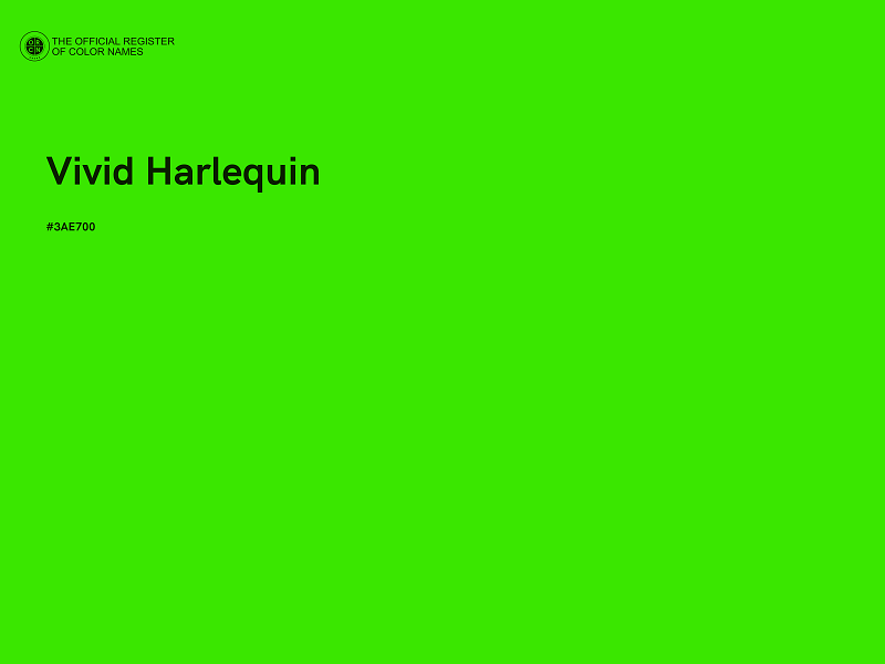 #3AE700 - Vivid Harlequin color image
