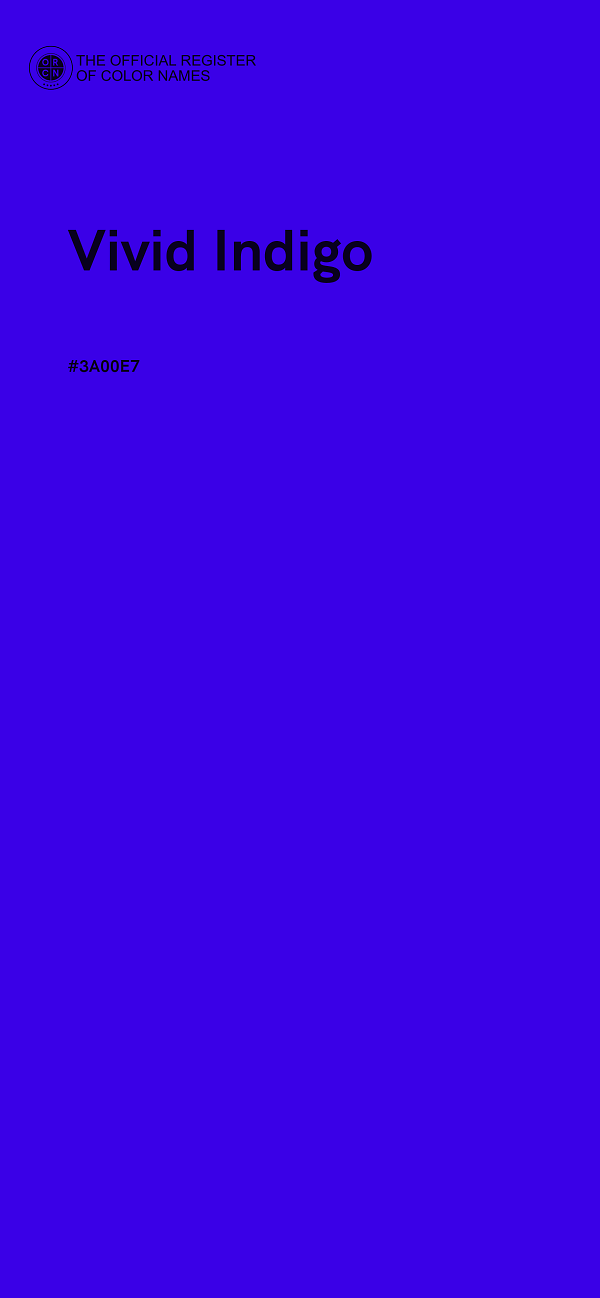 #3A00E7 - Vivid Indigo color image