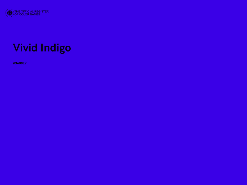 #3A00E7 - Vivid Indigo color image