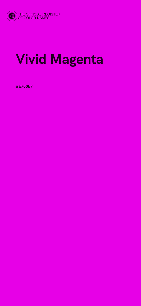 #E700E7 - Vivid Magenta color image