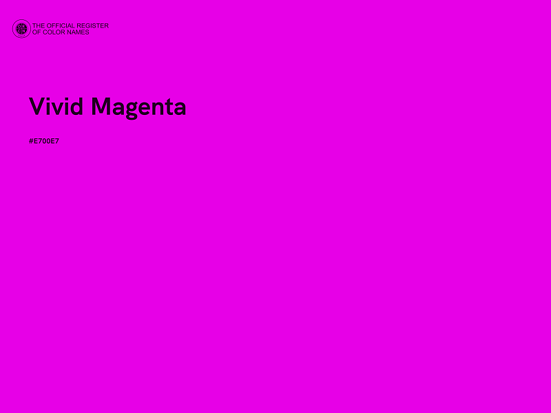 #E700E7 - Vivid Magenta color image