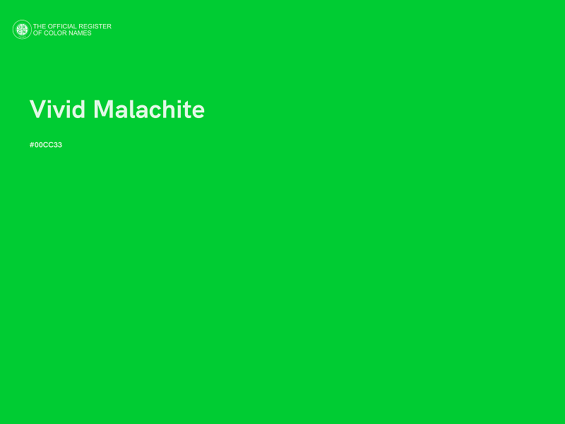 #00CC33 - Vivid Malachite color image