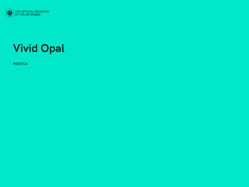 #00E7CA - Vivid Opal color image