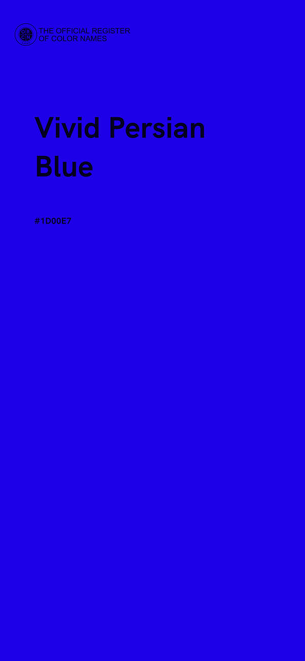 #1D00E7 - Vivid Persian Blue color image