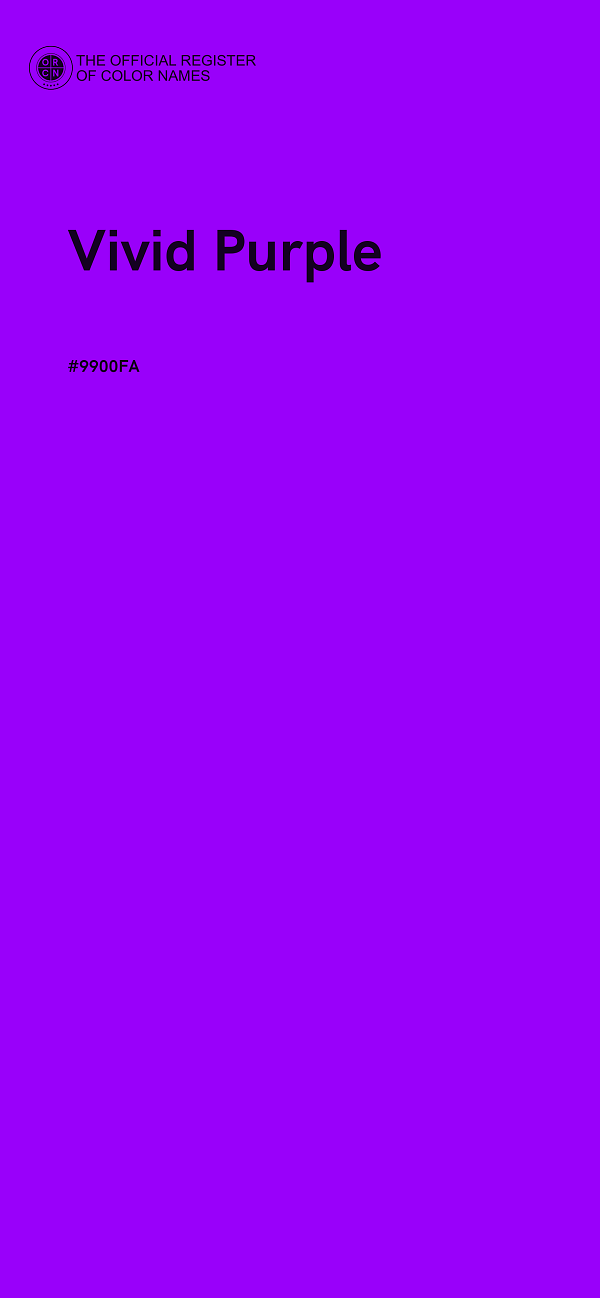 #9900FA - Vivid Purple color image