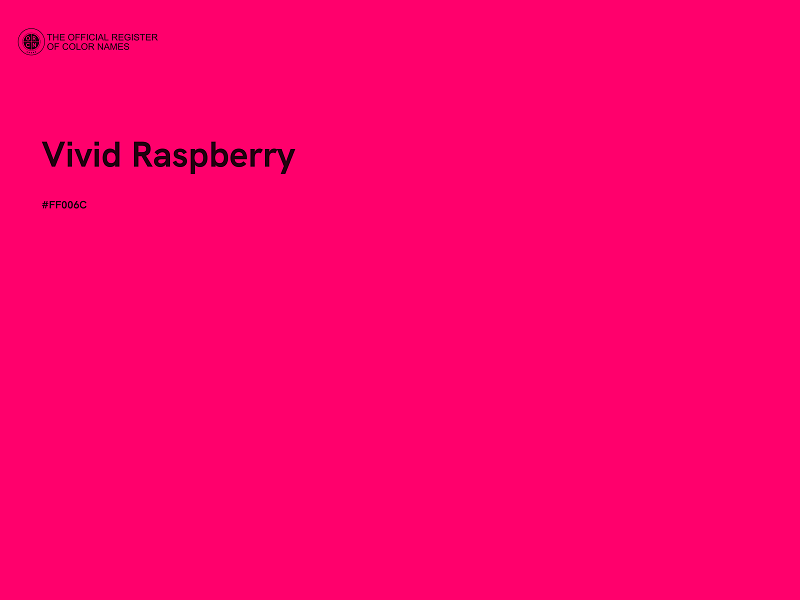 #FF006C - Vivid Raspberry color image