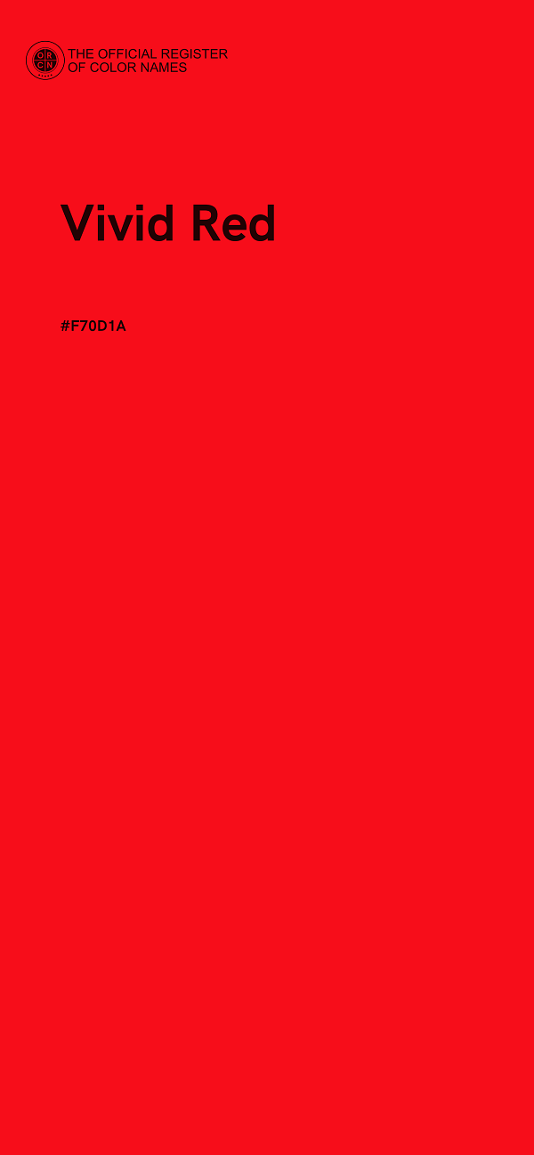 #F70D1A - Vivid Red color image