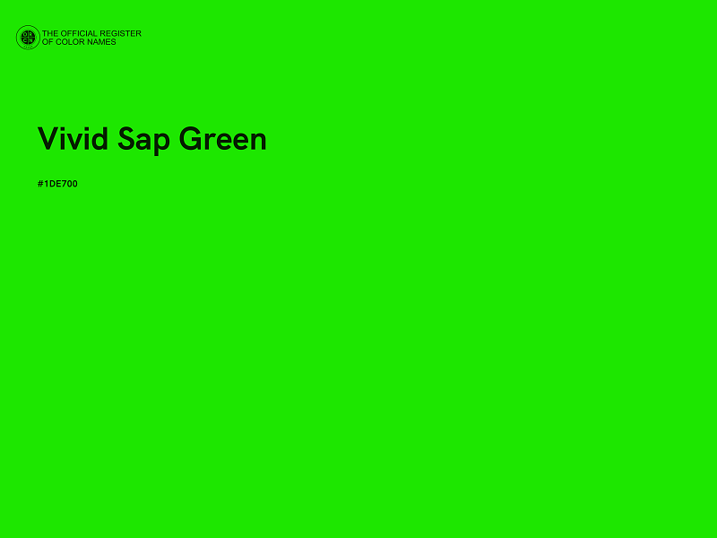 #1DE700 - Vivid Sap Green color image