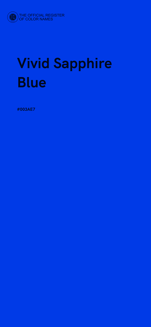 #003AE7 - Vivid Sapphire Blue color image
