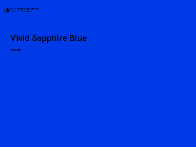 #003AE7 - Vivid Sapphire Blue color image