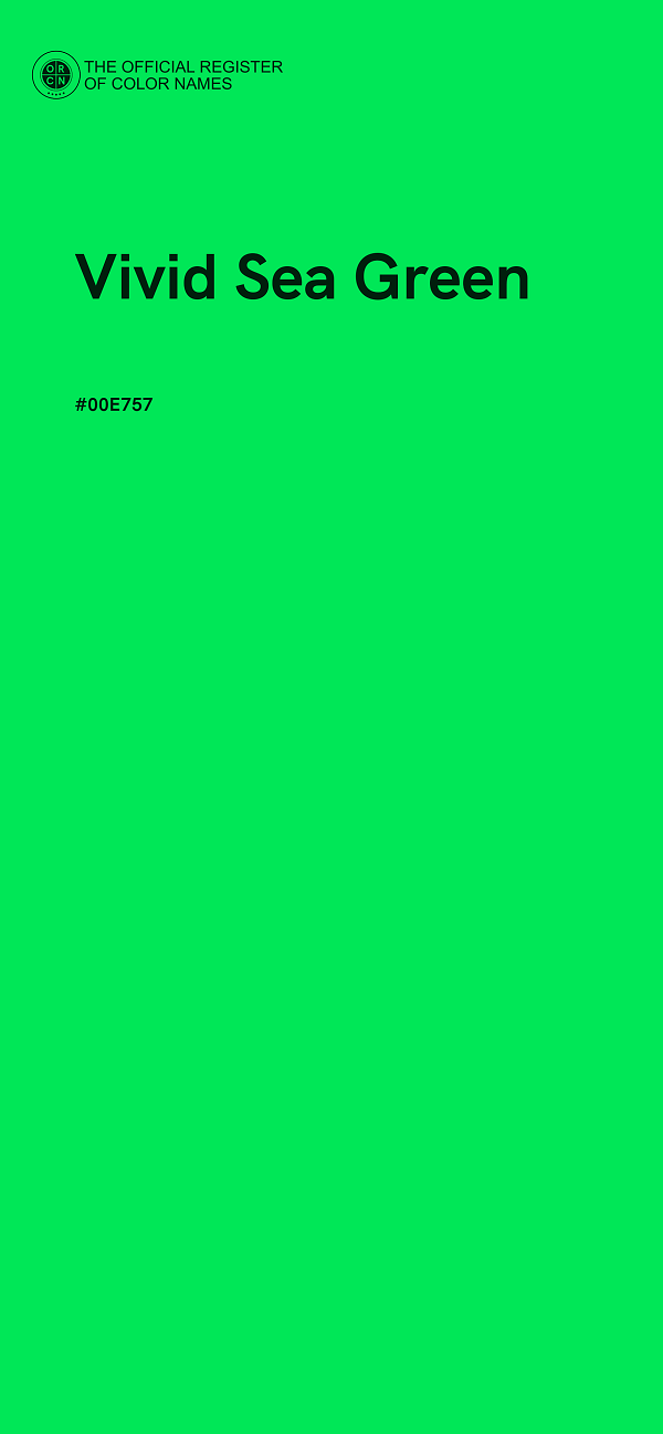 #00E757 - Vivid Sea Green color image