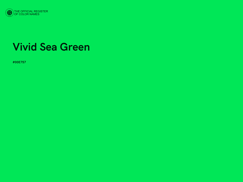 #00E757 - Vivid Sea Green color image