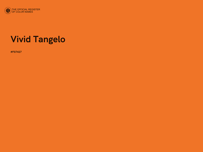#F07427 - Vivid Tangelo color image
