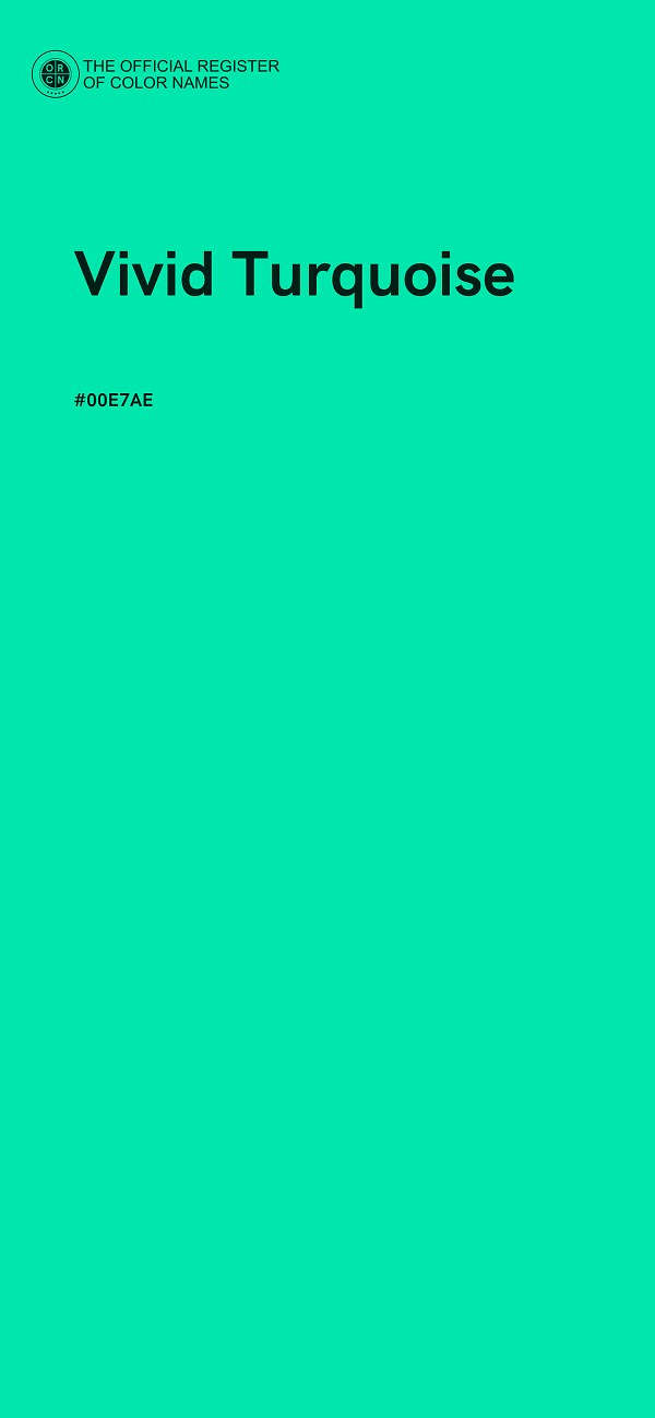 #00E7AE - Vivid Turquoise color image