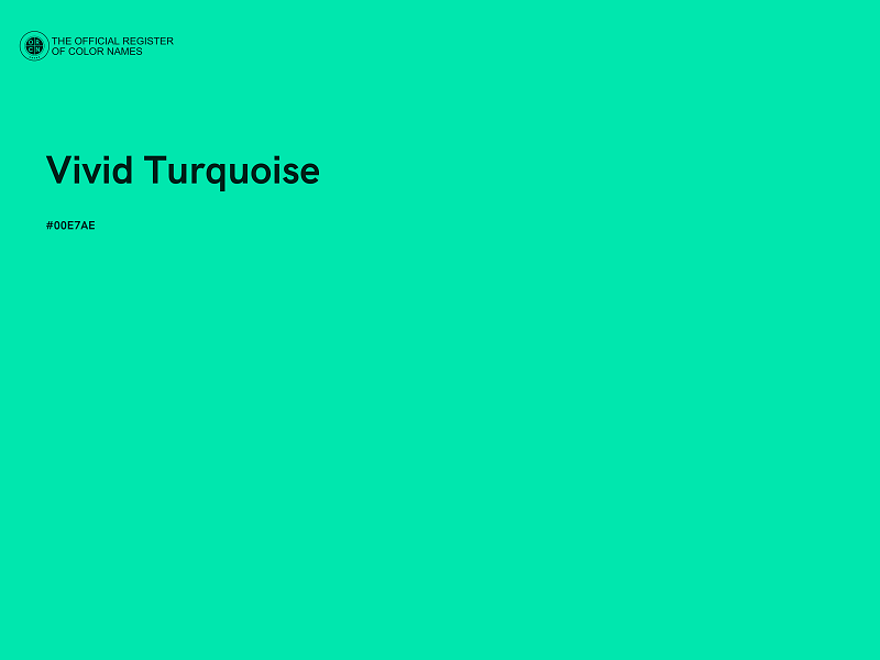 #00E7AE - Vivid Turquoise color image