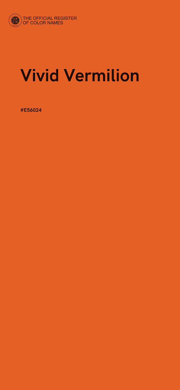 #E56024 - Vivid Vermilion color image