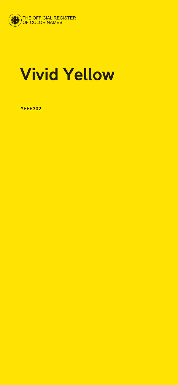#FFE302 - Vivid Yellow color image