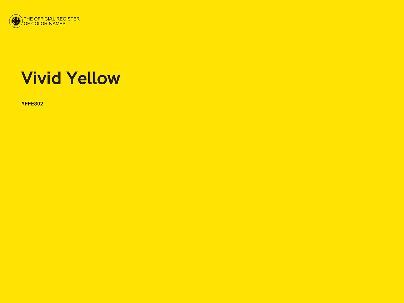 #FFE302 - Vivid Yellow color image