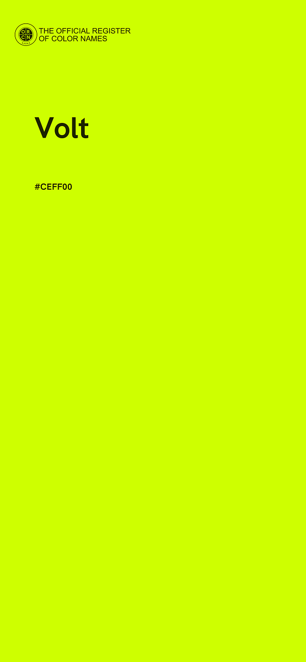 #CEFF00 - Volt color image