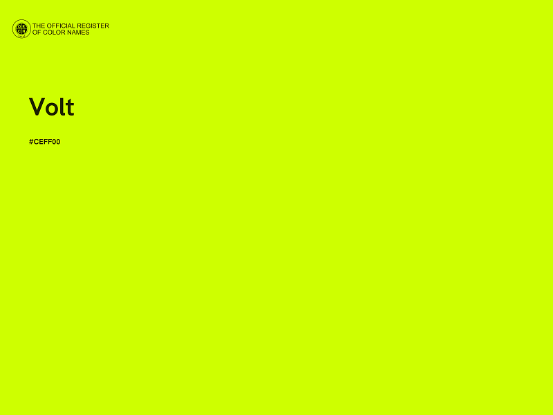 #CEFF00 - Volt color image