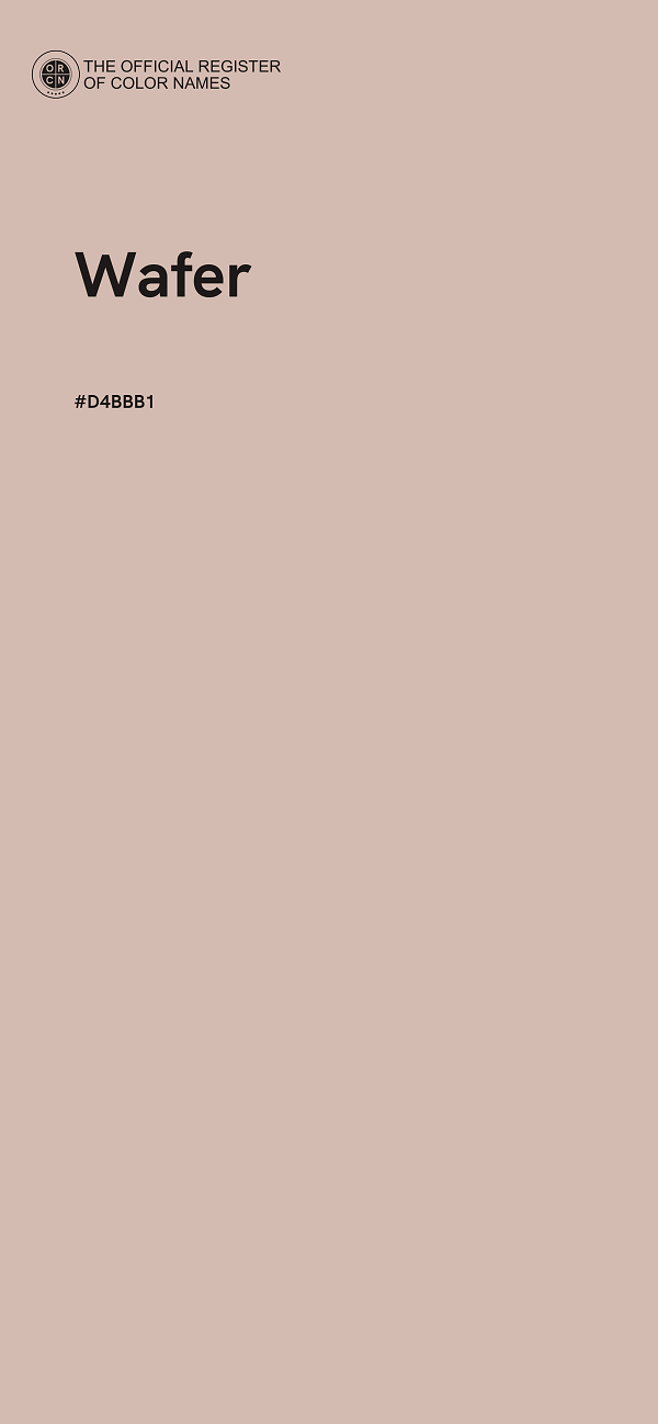 #D4BBB1 - Wafer color image