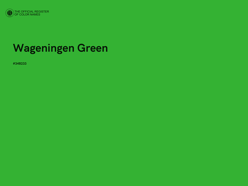 #34B233 - Wageningen Green color image