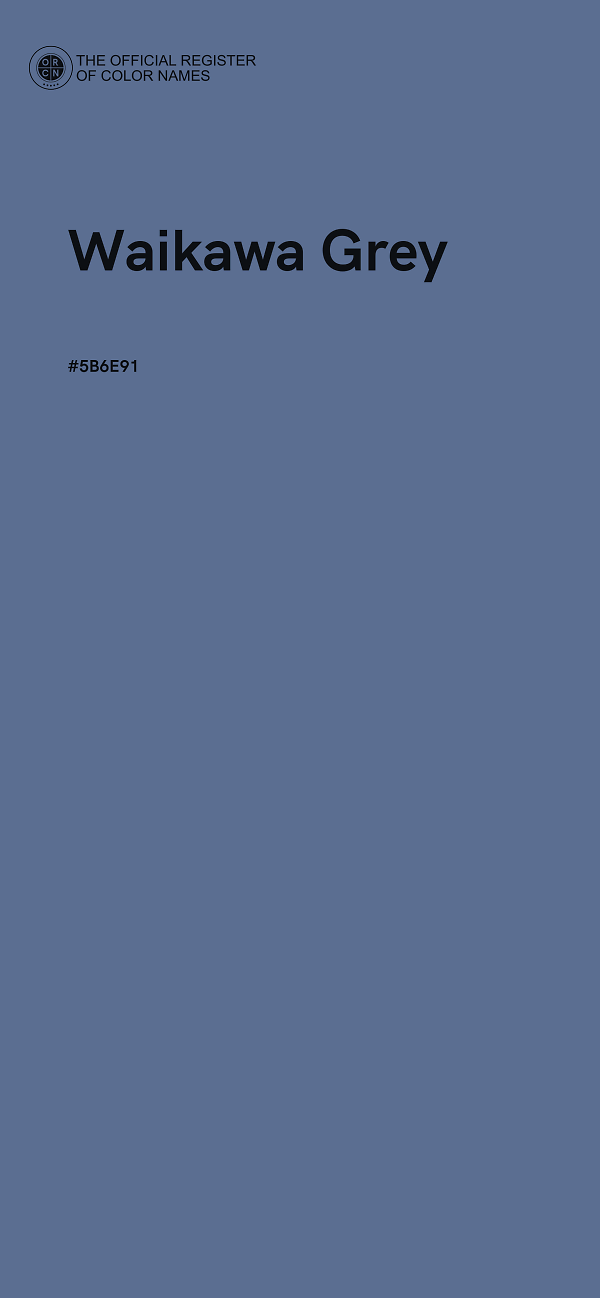 #5B6E91 - Waikawa Grey color image