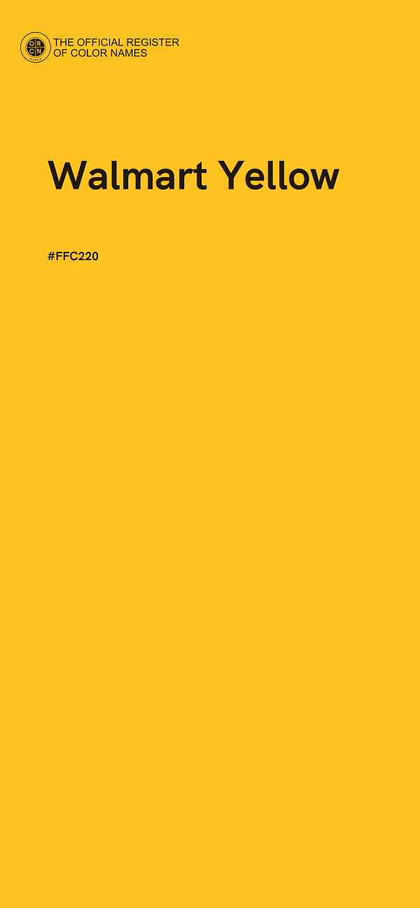 #FFC220 - Walmart Yellow color image
