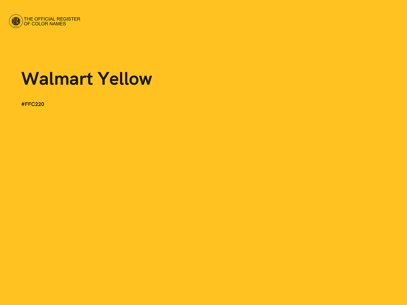 #FFC220 - Walmart Yellow color image