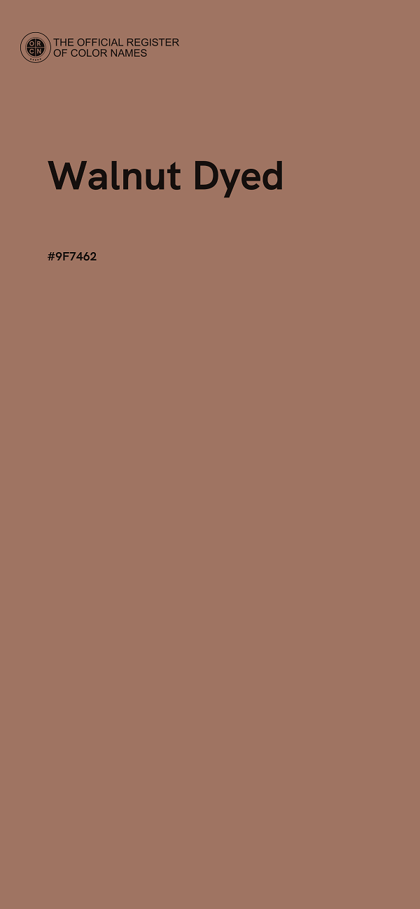 #9F7462 - Walnut Dyed color image
