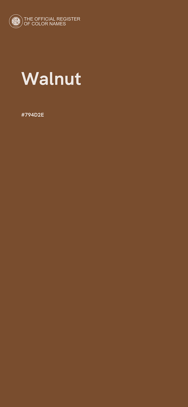 #794D2E - Walnut color image