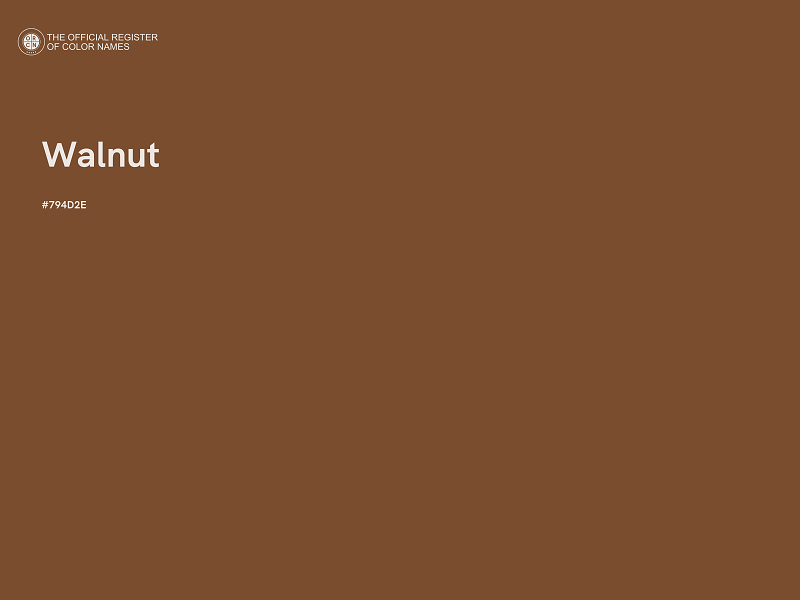 #794D2E - Walnut color image