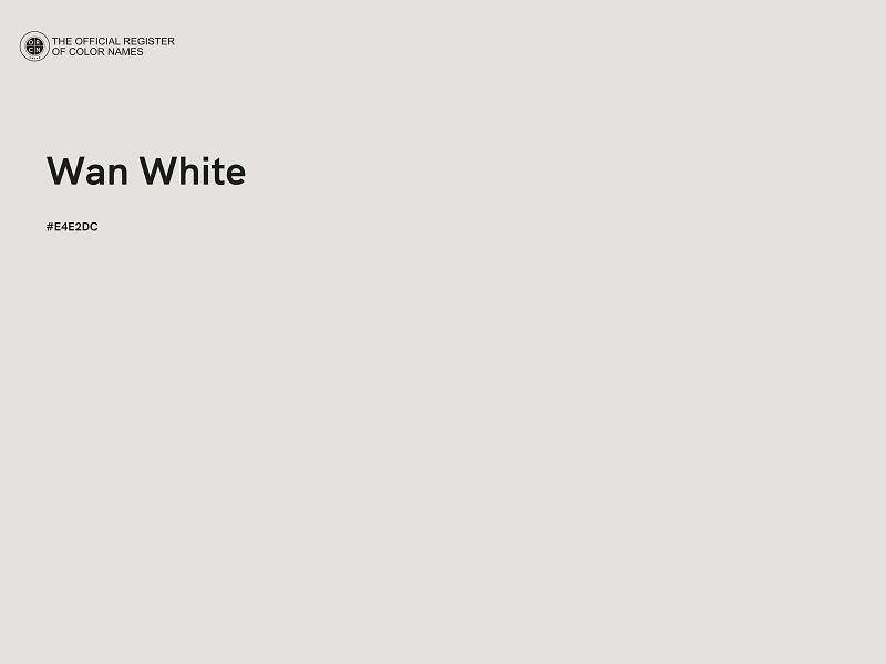 #E4E2DC - Wan White color image