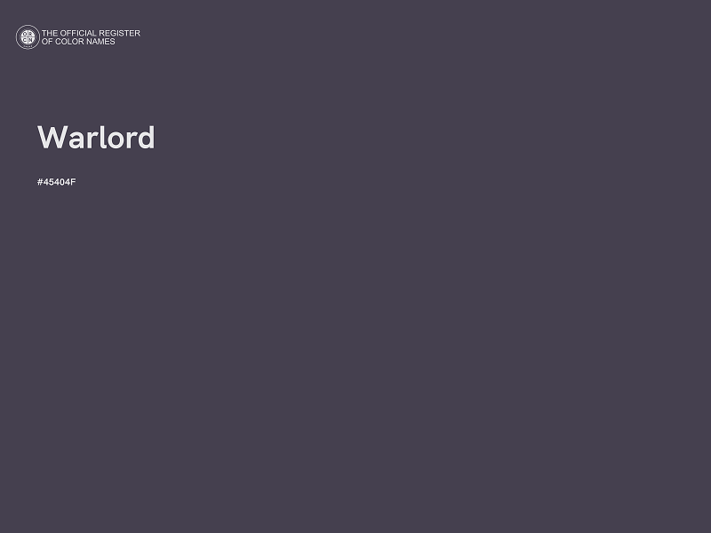 #45404F - Warlord color image