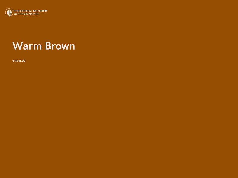 #964E02 - Warm Brown color image