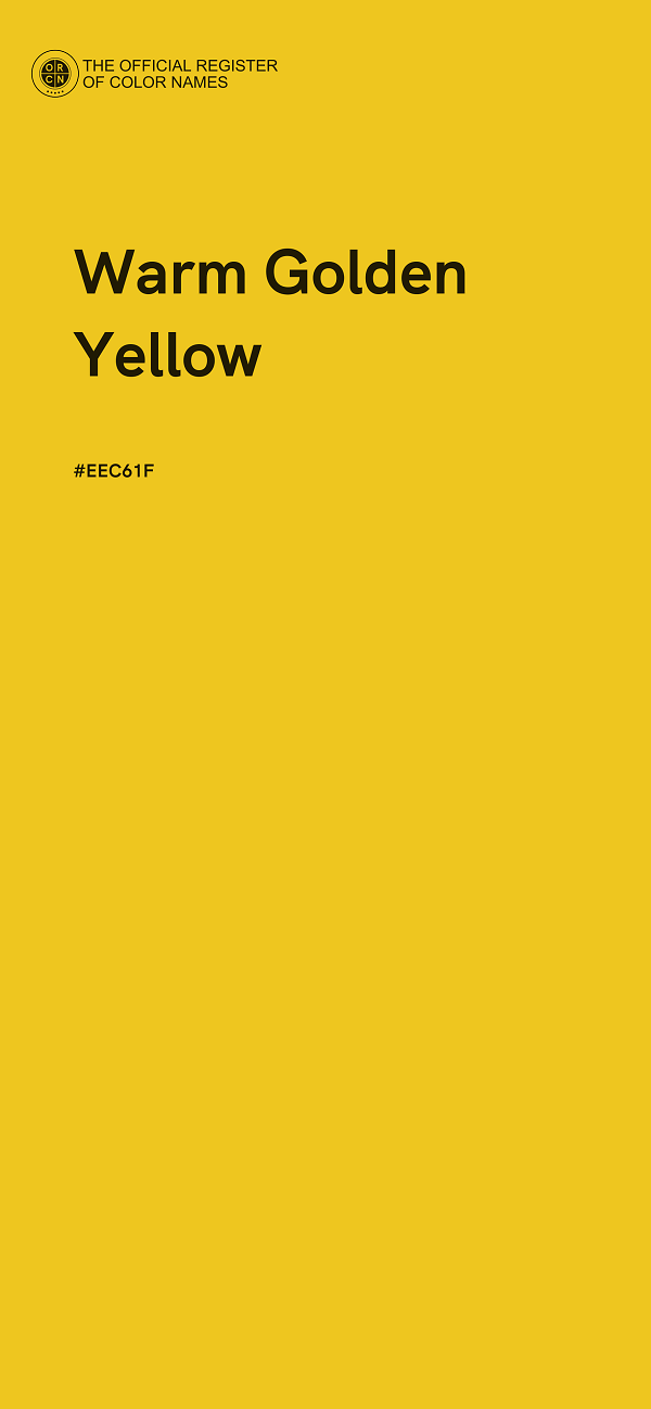 #EEC61F - Warm Golden Yellow  color image
