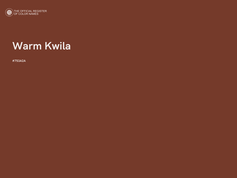 #753A2A - Warm Kwila color image