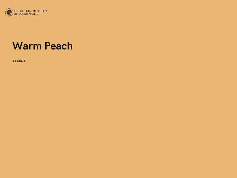 #EBB675 - Warm Peach color image