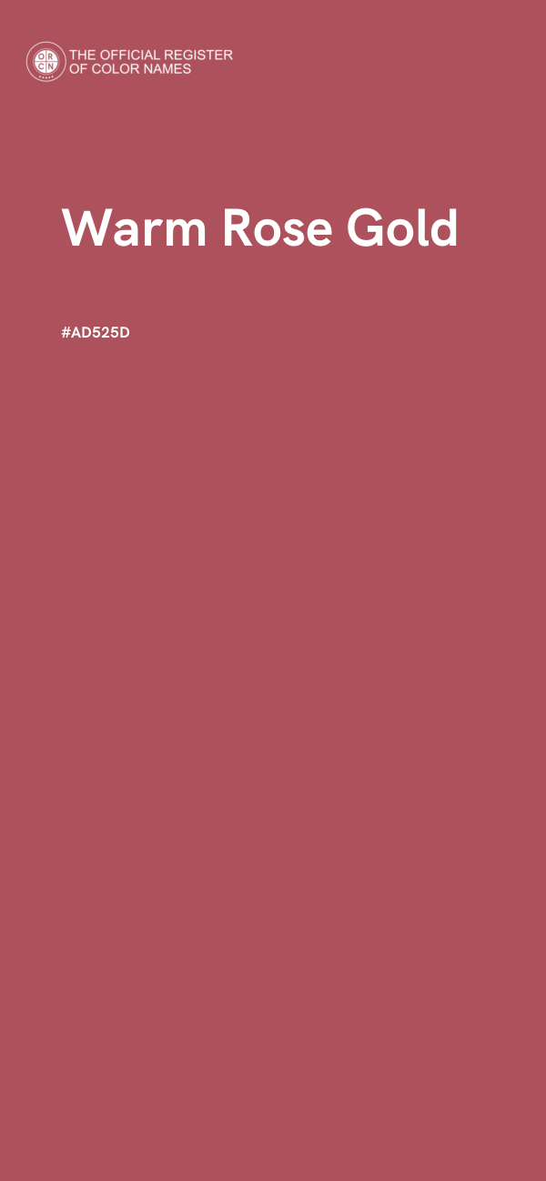 #AD525D - Warm Rose Gold color image