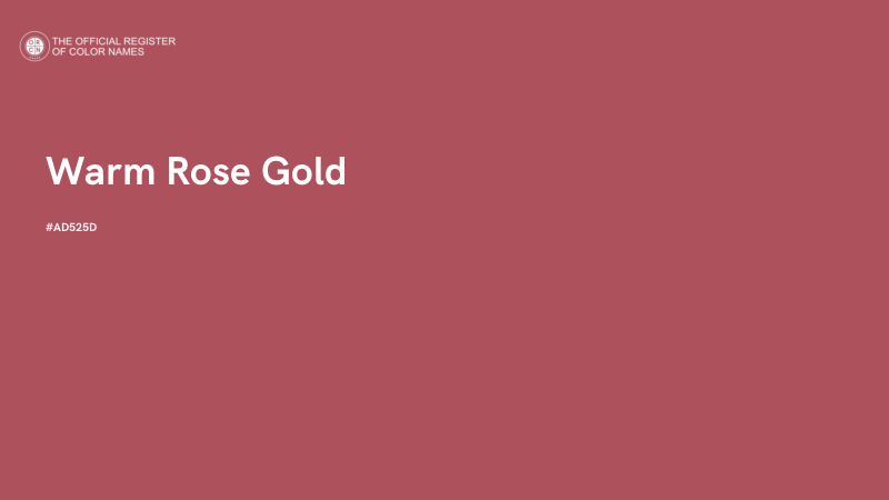 #AD525D - Warm Rose Gold color image