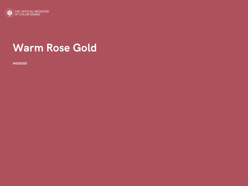 #AD525D - Warm Rose Gold color image