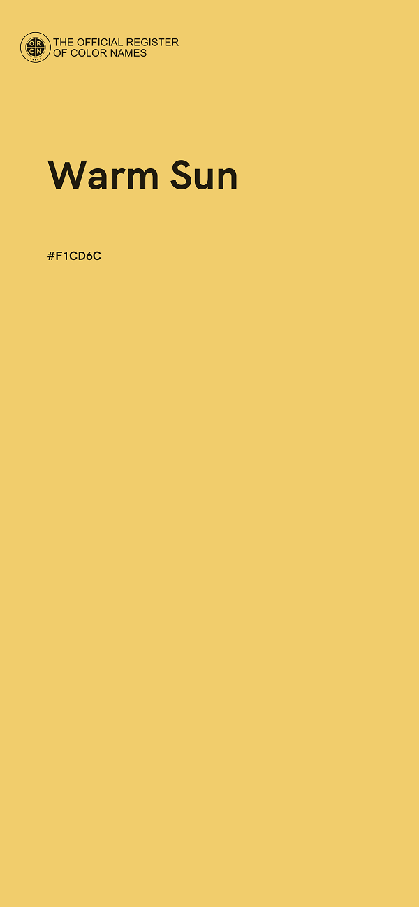 #F1CD6C - Warm Sun color image