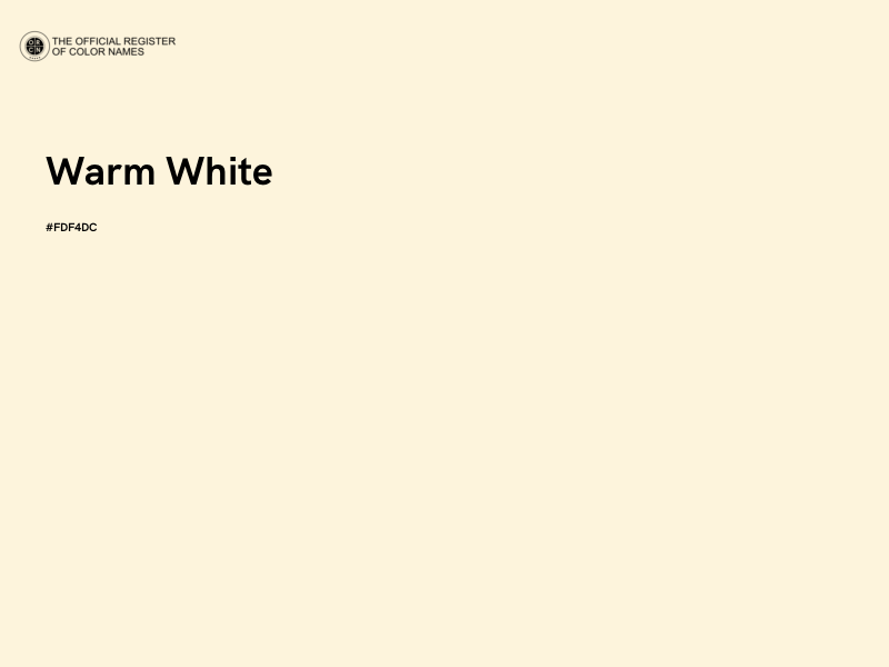 Warm White Color Code Warm White Color Code