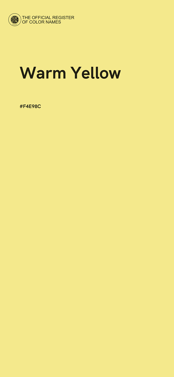 #F4E98C - Warm Yellow color image
