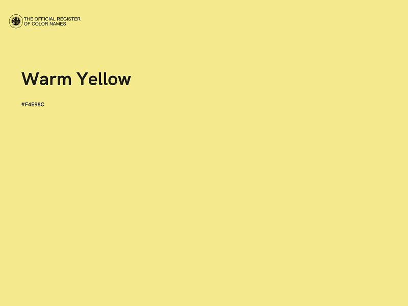 #F4E98C - Warm Yellow color image