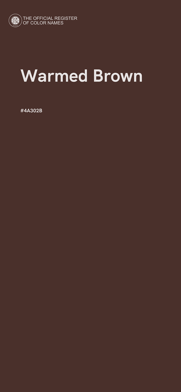 #4A302B - Warmed Brown color image