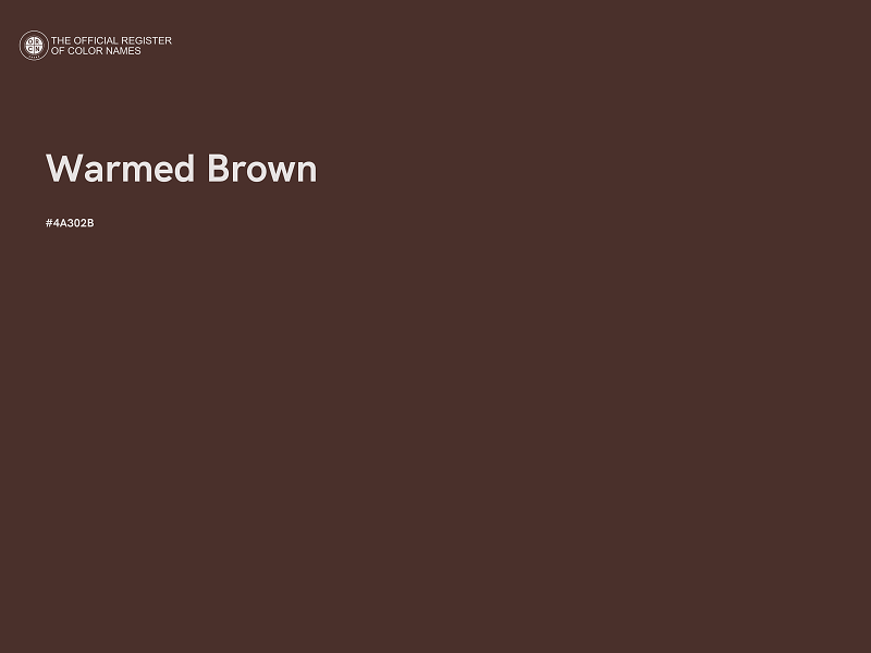 #4A302B - Warmed Brown color image