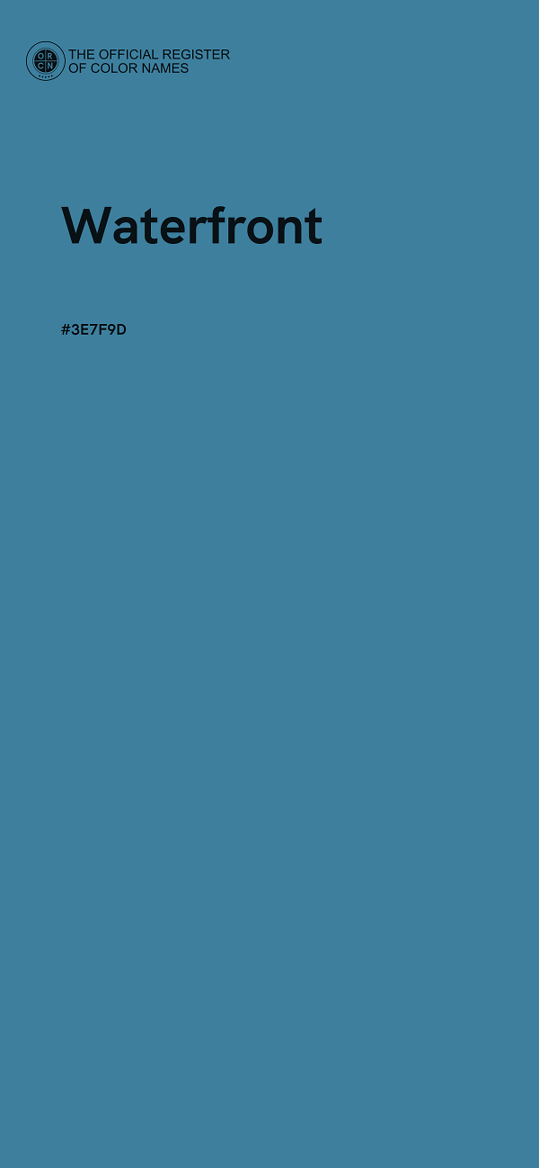 #3E7F9D - Waterfront color image