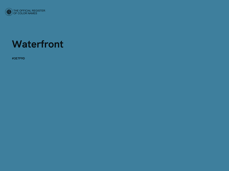#3E7F9D - Waterfront color image