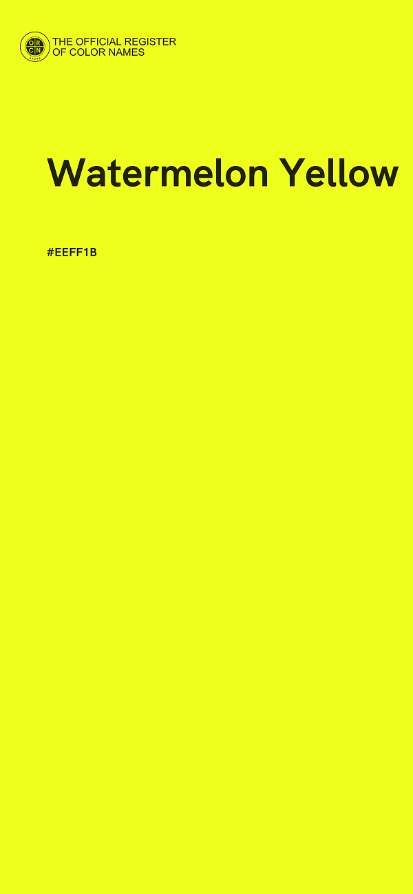 #EEFF1B - Watermelon Yellow color image
